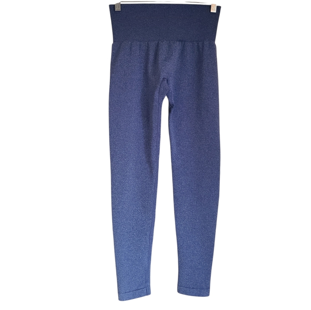 nvgtn blue heather contour seamless leggings size M